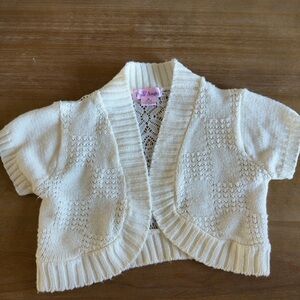 Cream Knit Bolero Sweater - Kids